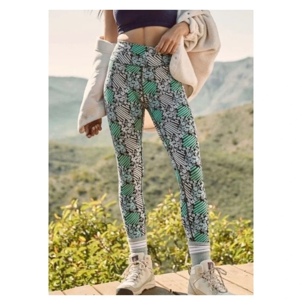 Free People Movement Lose Control High Rise Sweat-Wicking Printed Leggings S